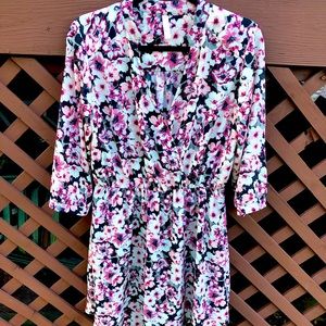 Floral 3/4 Sleeve Dress